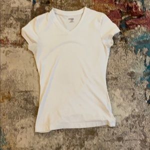 Women’s Danskin White V neck shirt